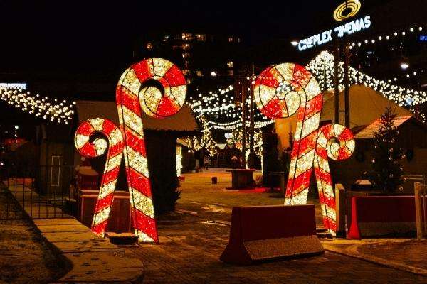 OCM candy cane lights decorations